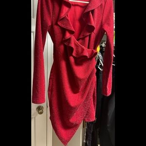 NWOT Fashion Nova Time For A Cocktail Mini Dress - Red - L